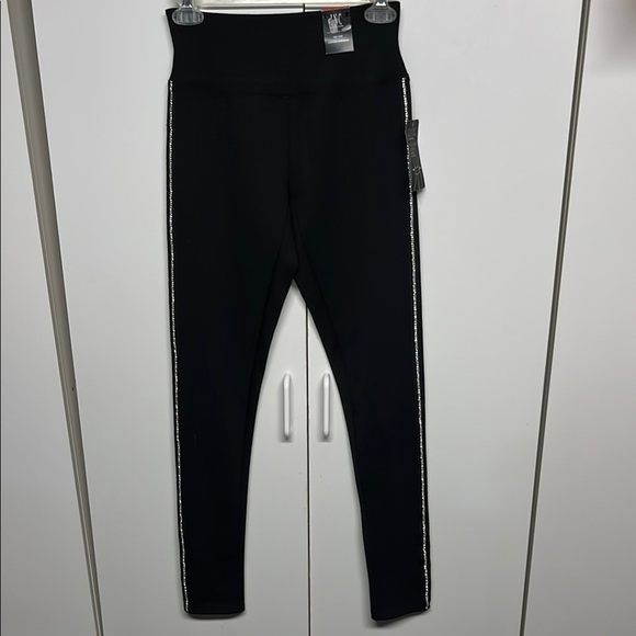 INC International Concepts Black Leggings with Side Stripes - Picture 1 of 8